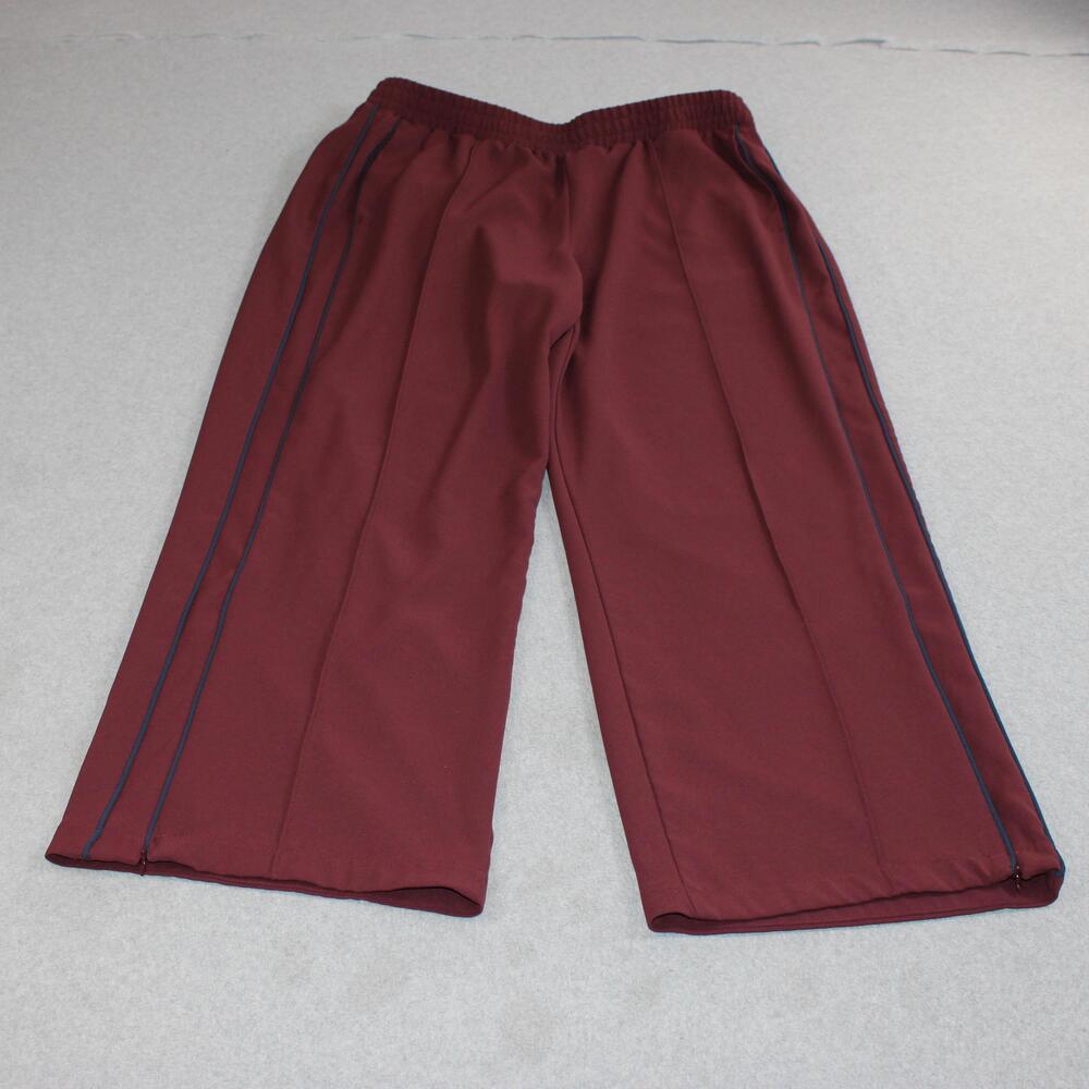 Abercrombie & Fitch Pants Womens Large Red Track Wide Leg Stripe Elastic Waist